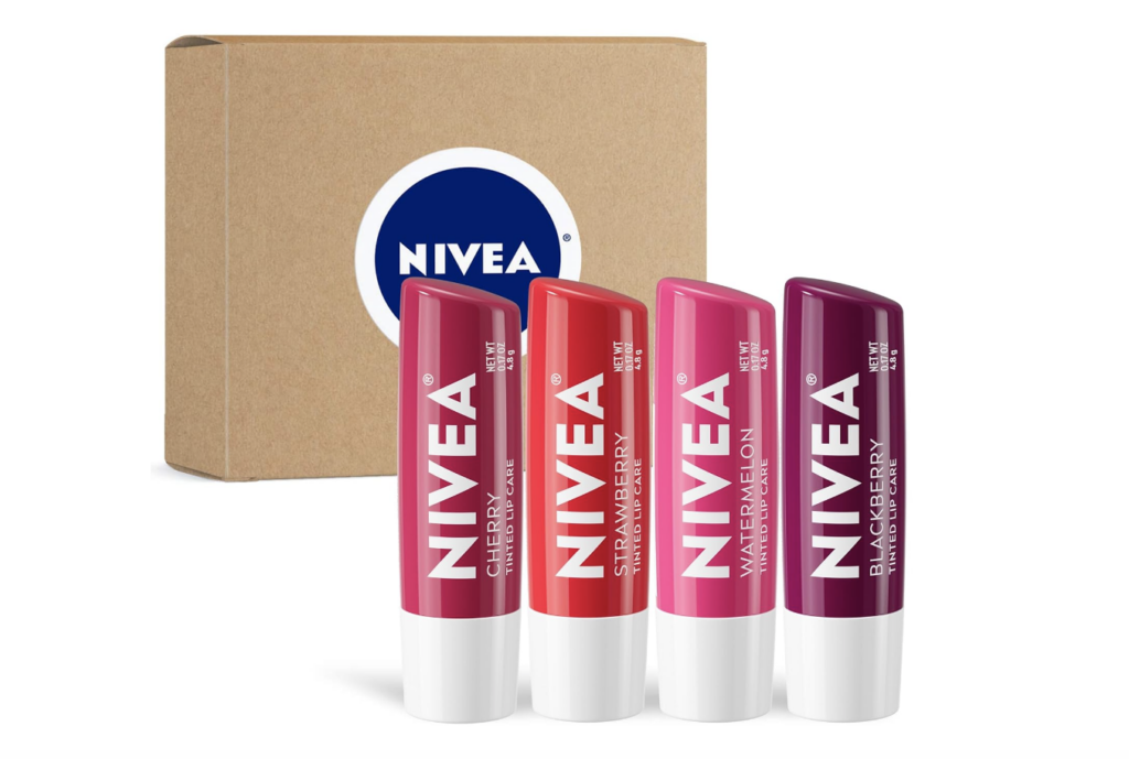 best labor day sales, nivea tinted lipbalm set